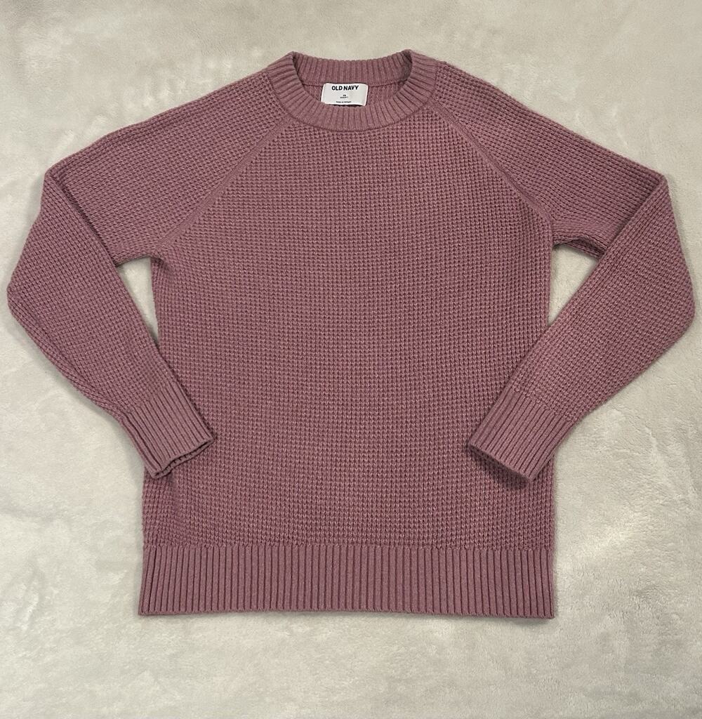 Old Navy Women’s SoSoft Textured Knit Crewneck Sweater -Size XS- Dusty Rose/Pink